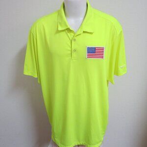 3XL Neon Yellow Nike Dri-Fit Men’s db #454T Polo Shirt